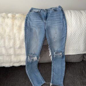 Distressed Blue Women's Jeans
